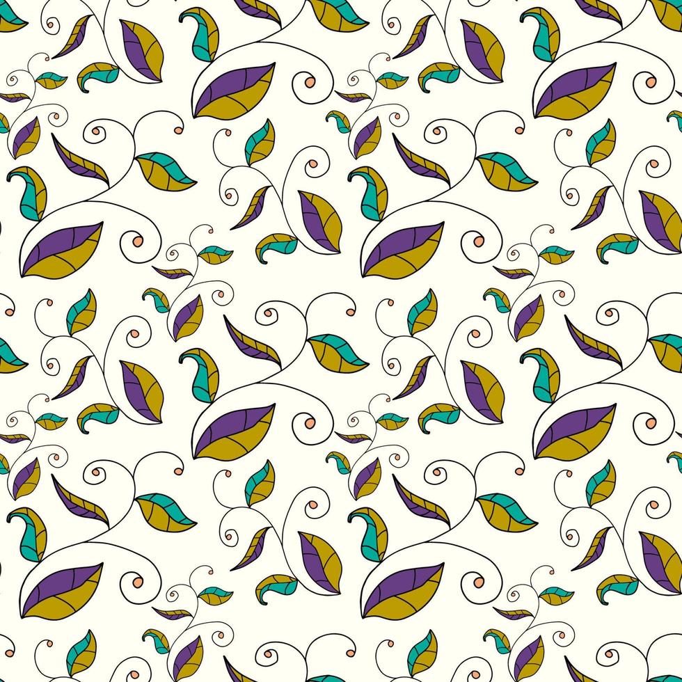 fleur de doodle coloré abstrait avec motif sans couture de boucles. fond floral fantastique. vecteur