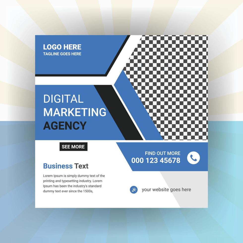 publication de médias sociaux de promotion de marketing d'entreprise créative, vecteur gratuit de conception de bannière web numérique