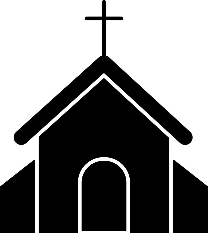vecteur d'icône de glyphe chrétien d'église