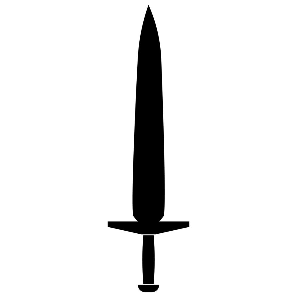 épée simple couleur noire vecteur