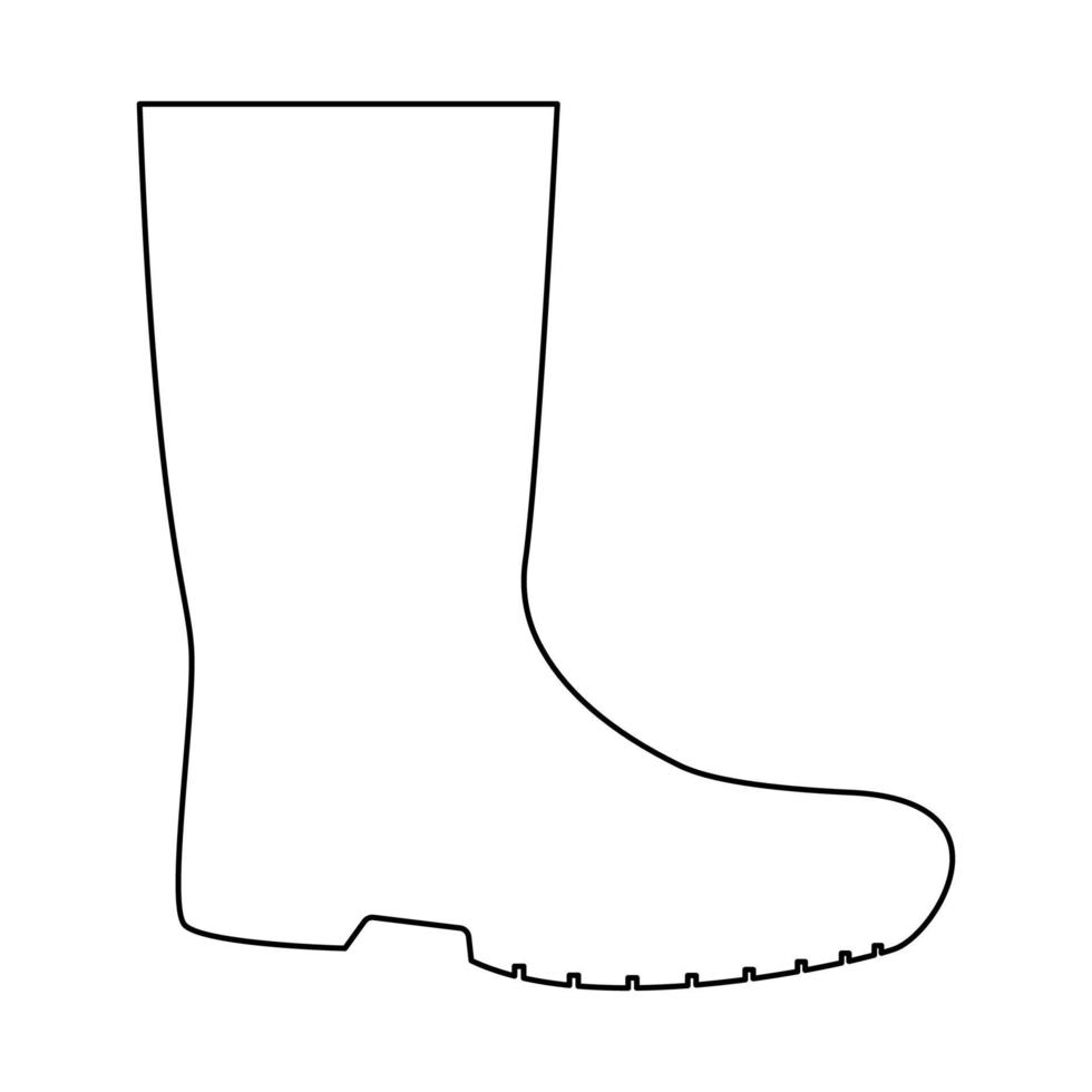 bottes en caoutchouc icône illustration vectorielle de couleur noire. vecteur