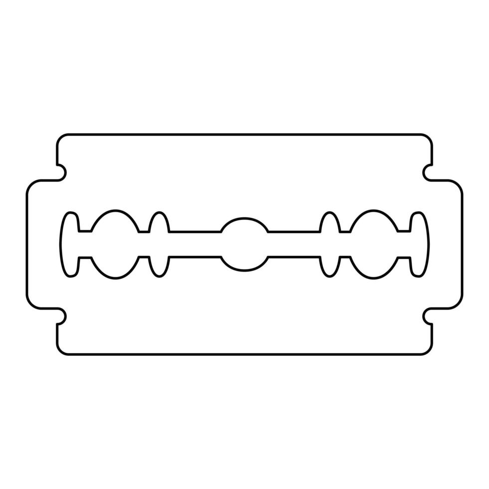 icône noire de rasoir de lame. vecteur