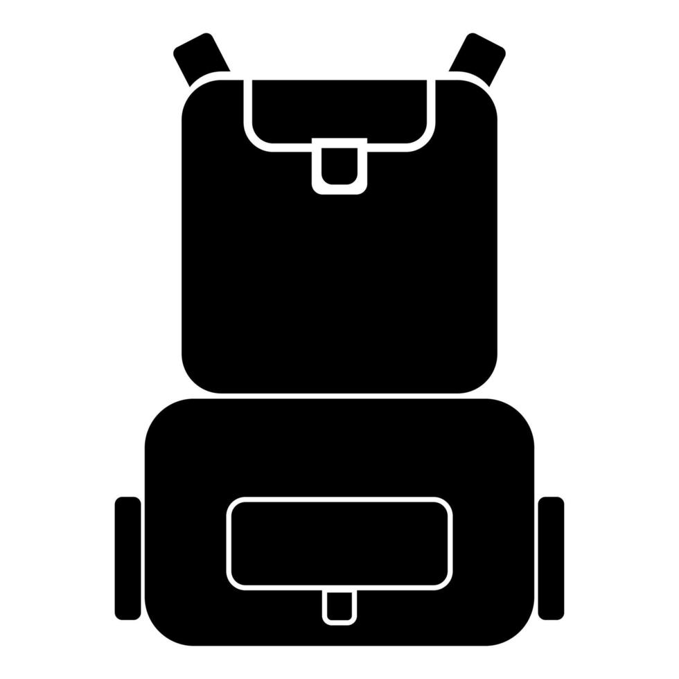 sac à dos icône couleur noire illustration vectorielle image style plat vecteur