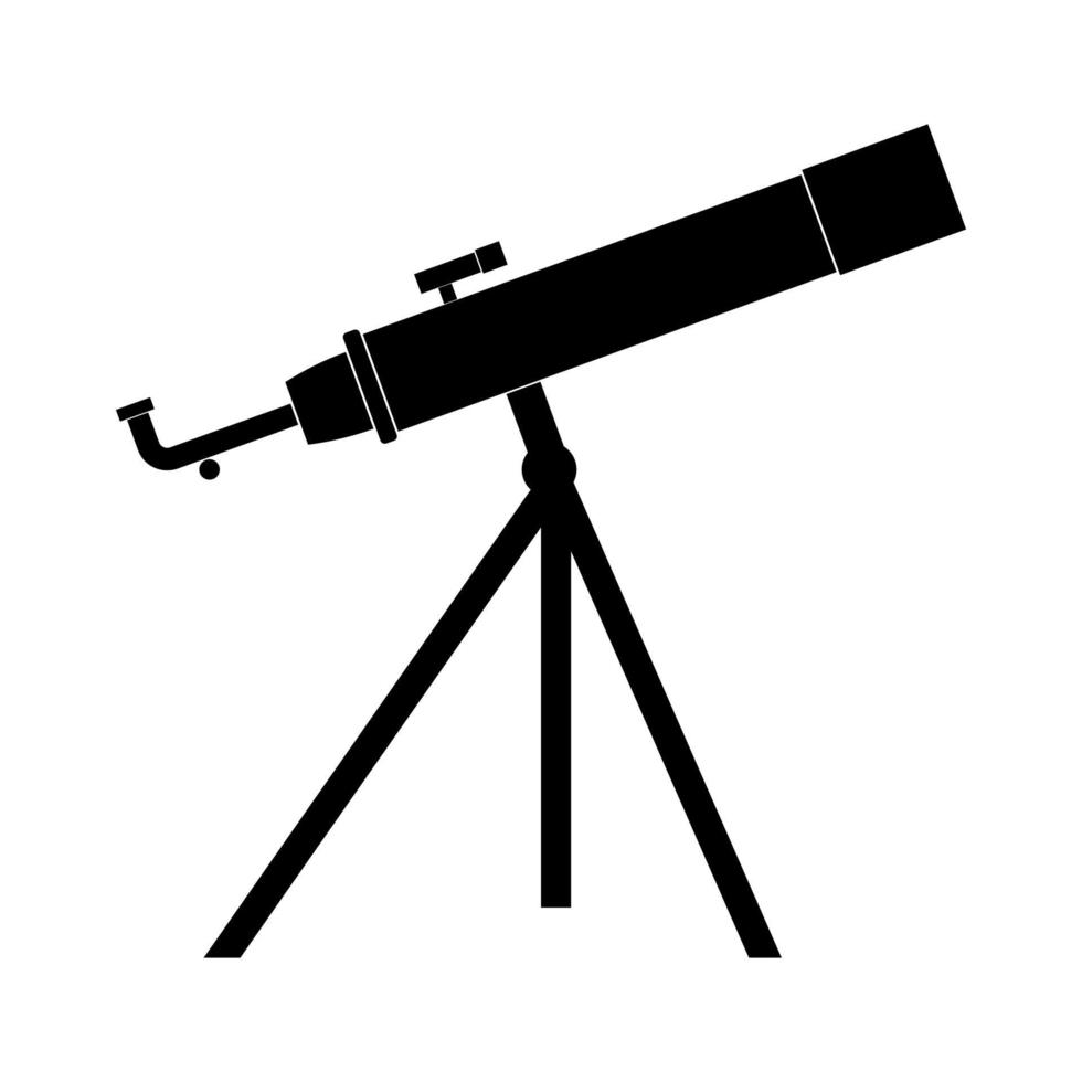 icône de télescope couleur noire illustration vectorielle image style plat vecteur