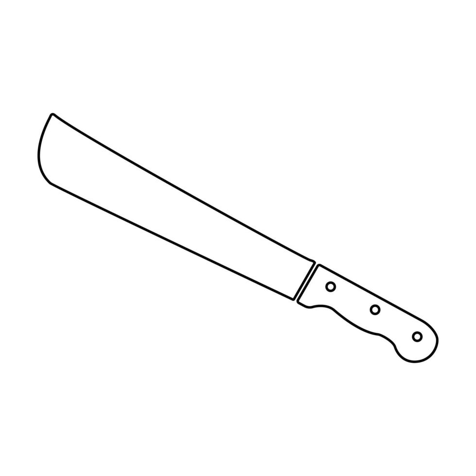 icône noire de machette ou de grand couteau. vecteur
