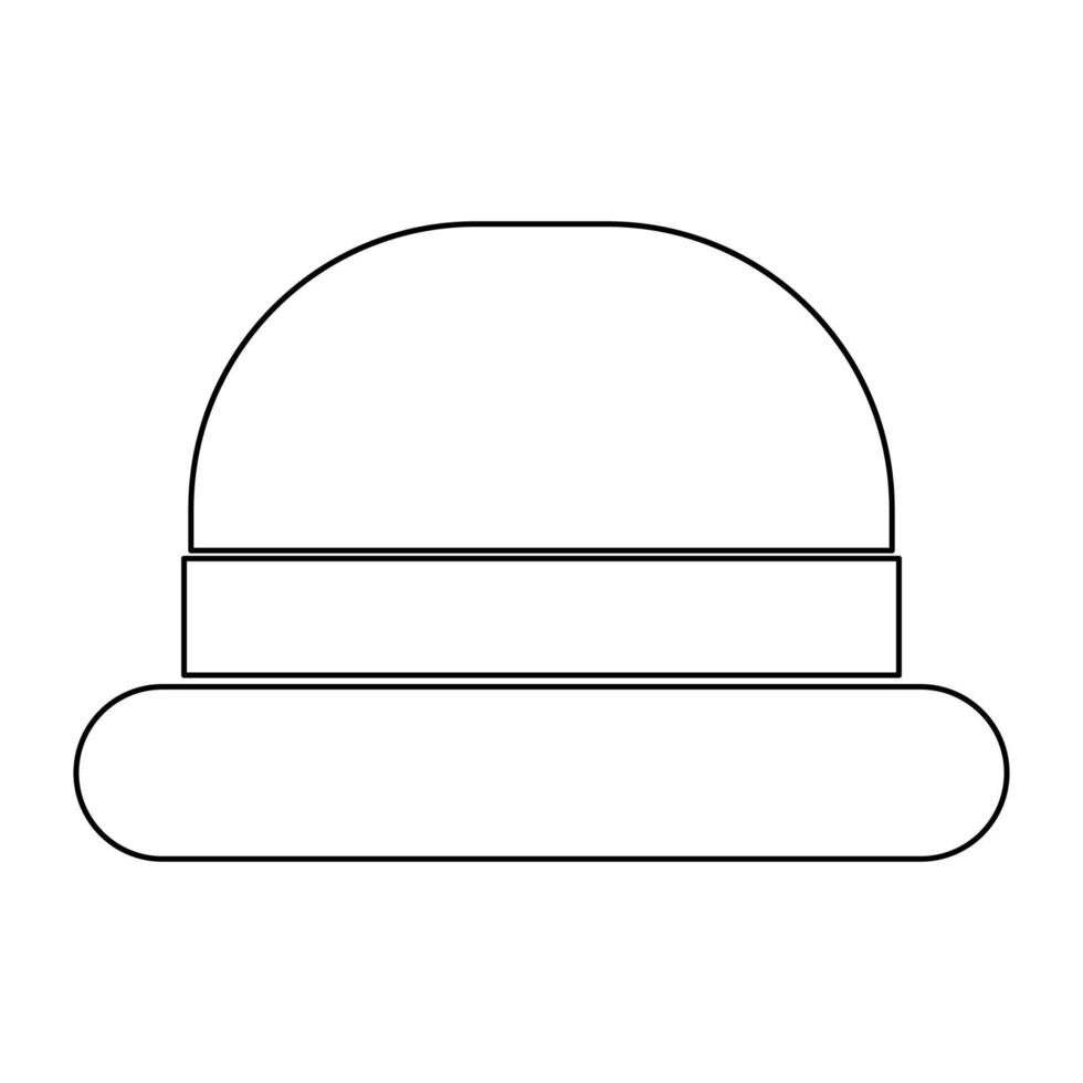 icône noire de chapeau haut de forme vintage. vecteur