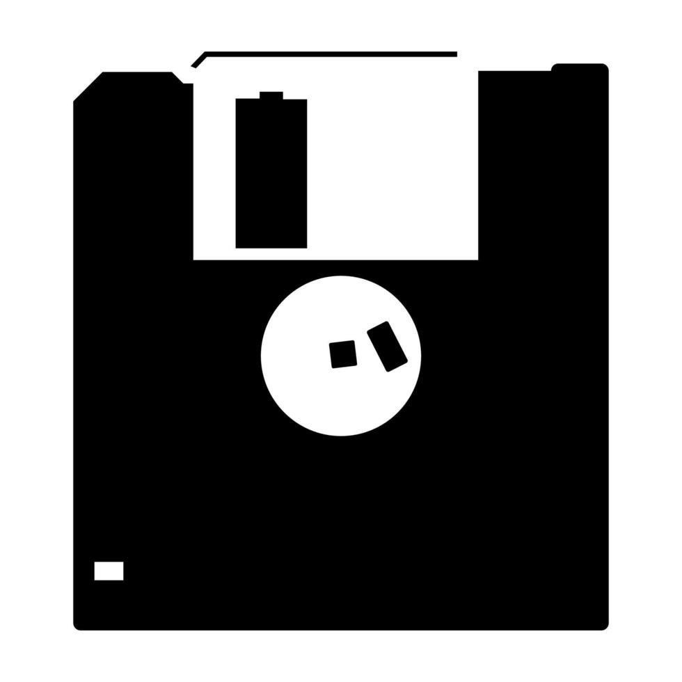 disquette, icône, noir, couleur, vecteur, illustration, image, plat, style vecteur