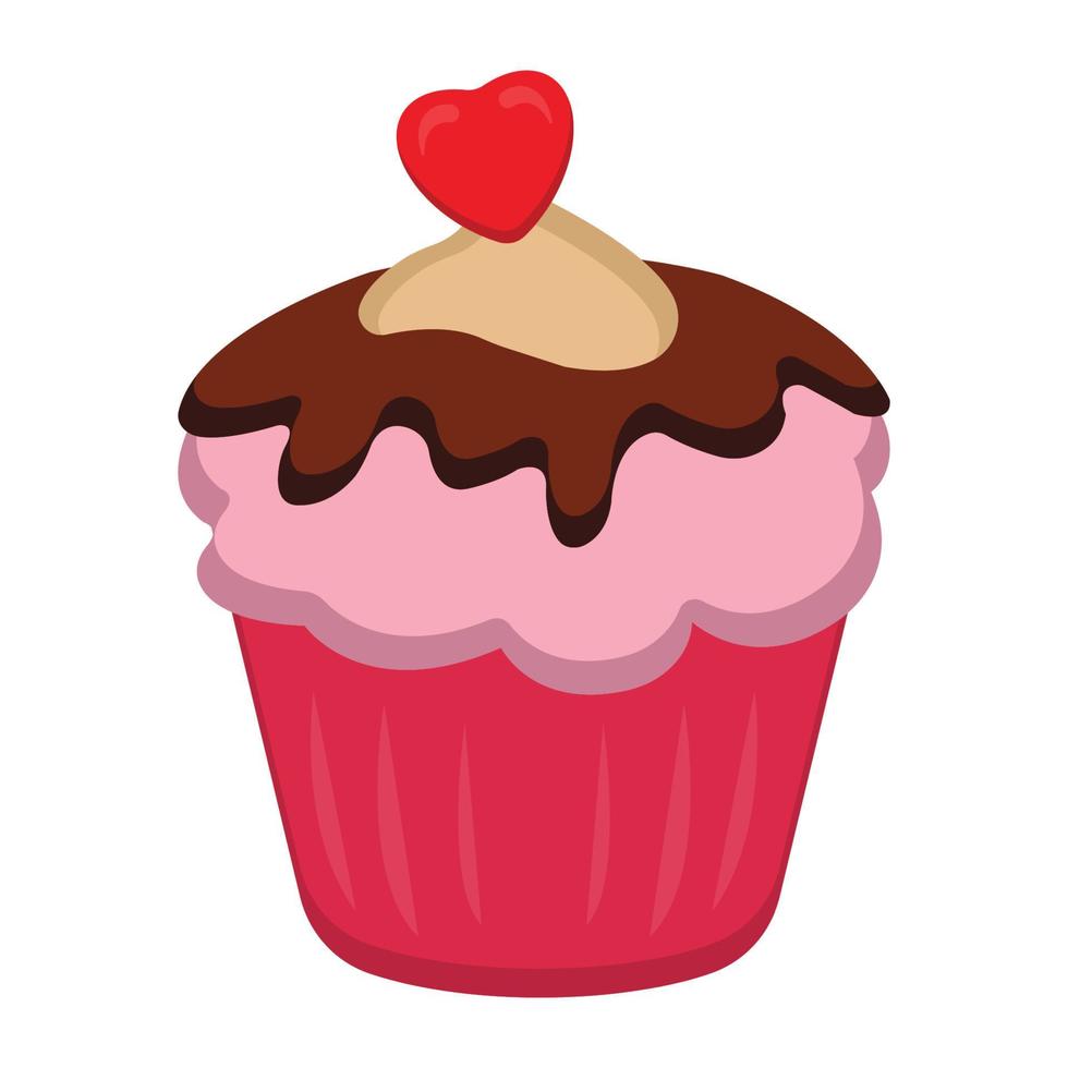 icône de vecteur de cupcake qui peut facilement modifier ou éditer