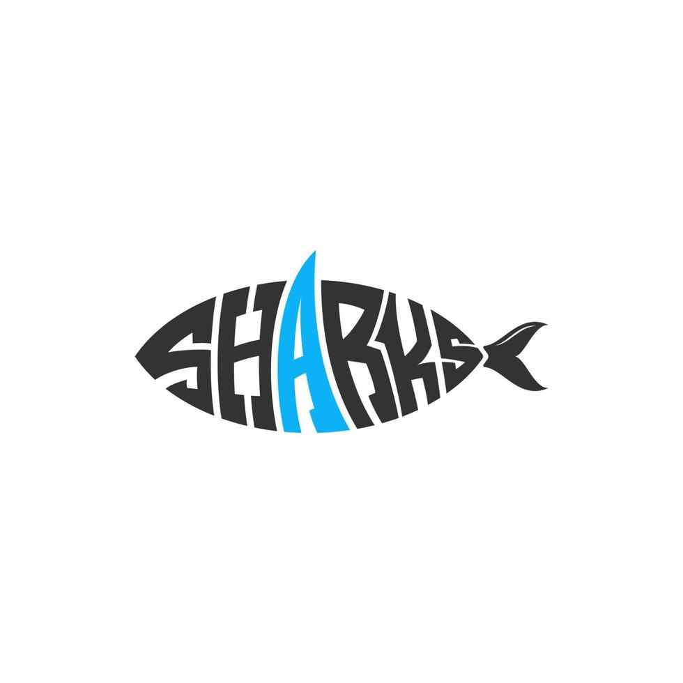 création de logo lettre requin vecteur