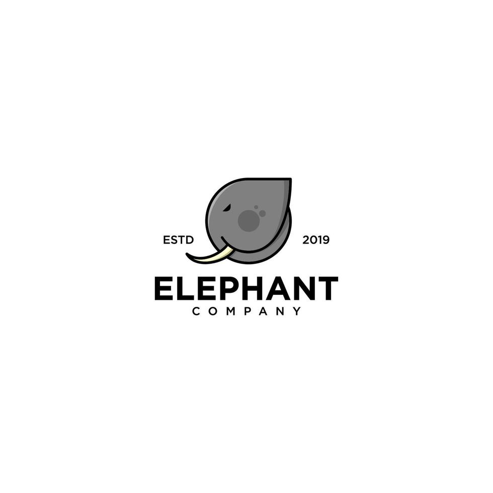 modèle de logo d'éléphant vecteur