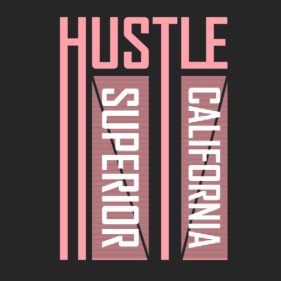 conception de t-shirt typographie hustle vecteur