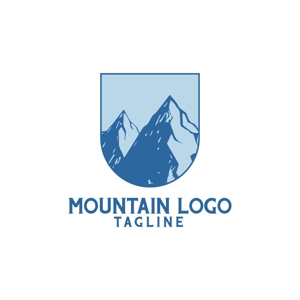 création de logo de montagne vecteur