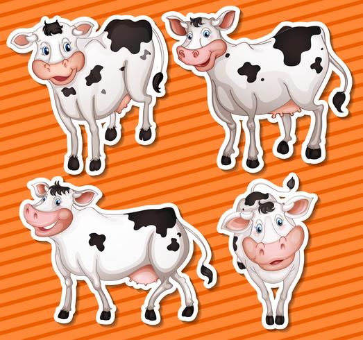 Les vaches vecteur