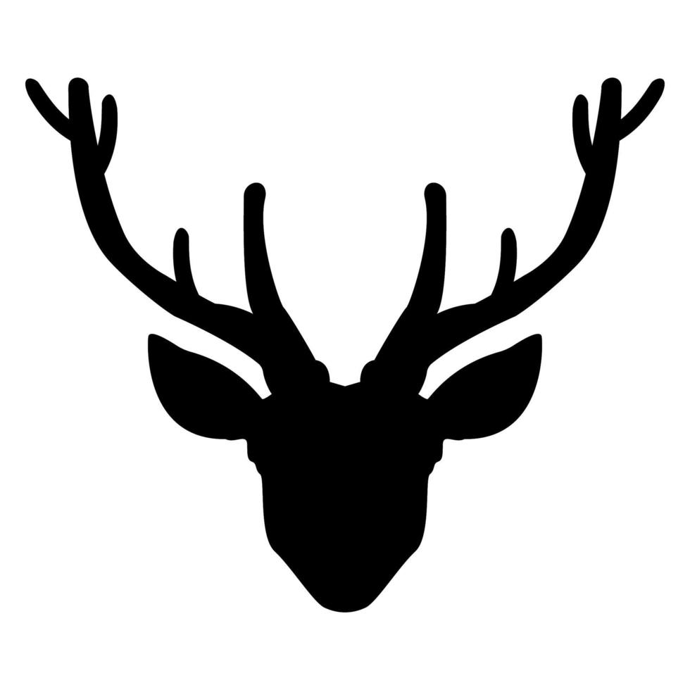 tête de cerf icône couleur noire illustration vectorielle image style plat vecteur