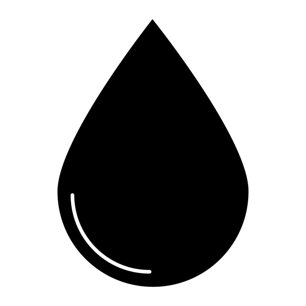 goutte icône couleur noire illustration vectorielle image style plat vecteur