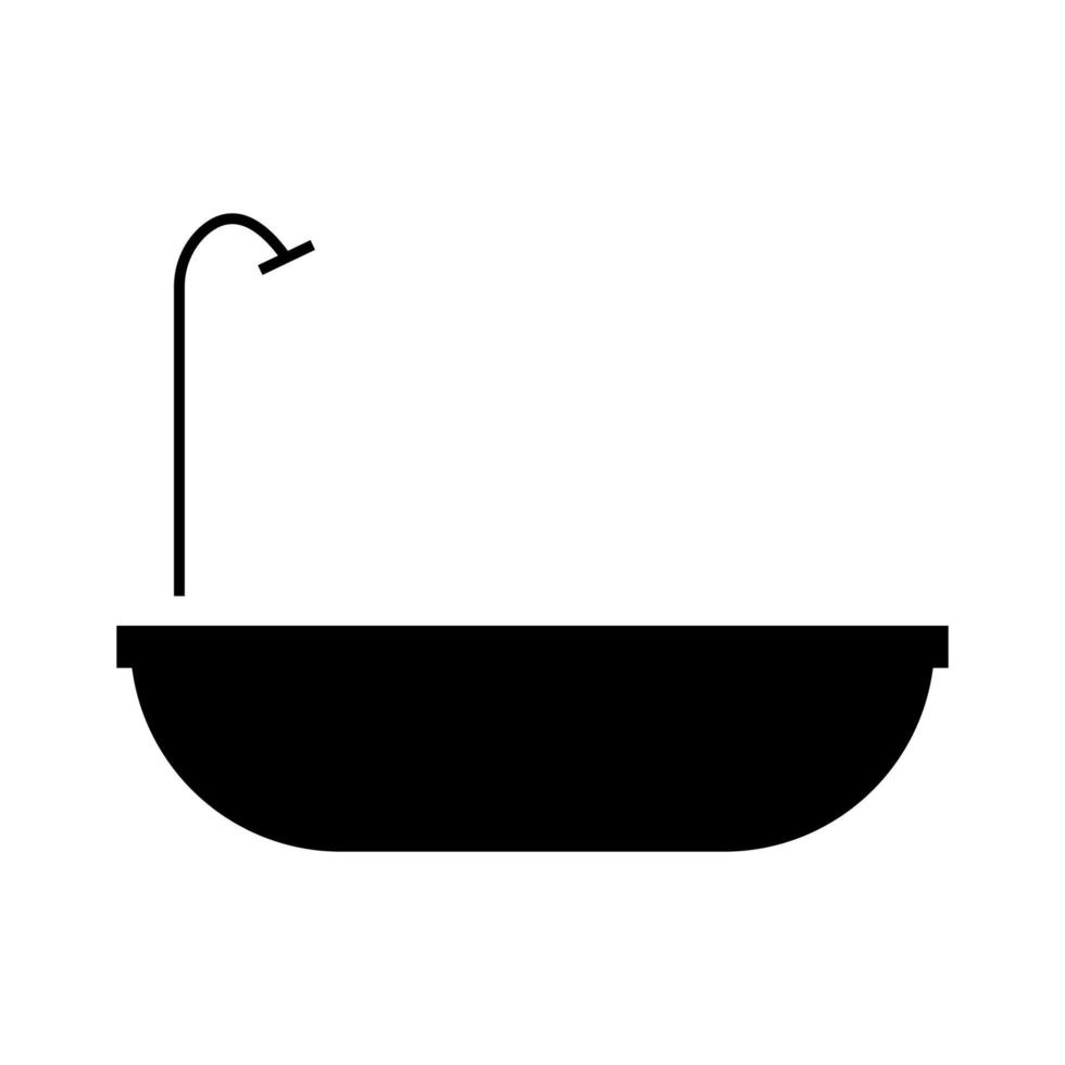 icône de bain couleur noire illustration vectorielle image style plat vecteur