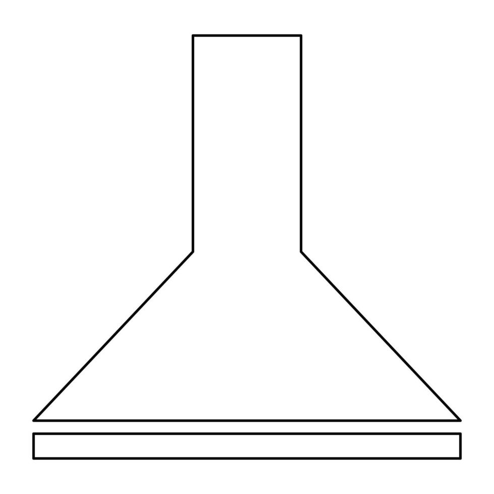 icône de ligne de contour de contour de hotte d'échappement couleur noire image d'illustration vectorielle style plat mince vecteur