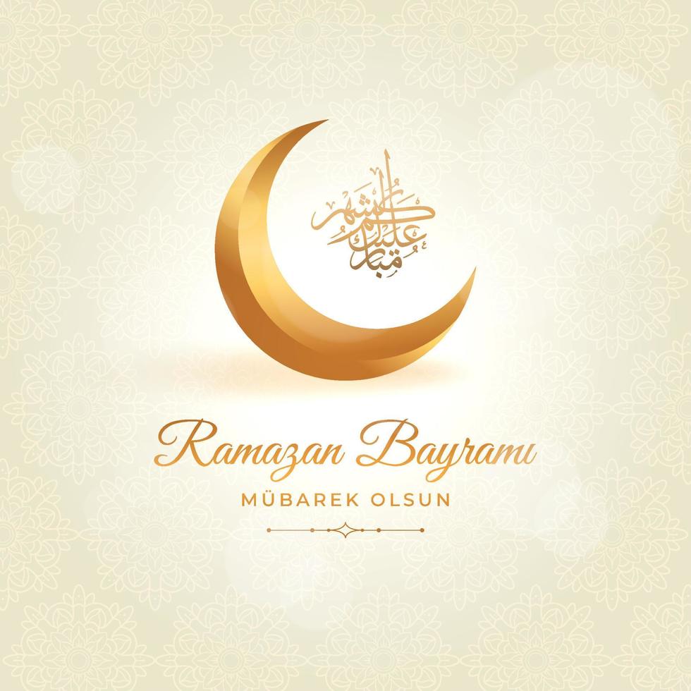 ramazan bayrami mubarek olsun. eid moubarak ramadan. illustration vectorielle eps10. vecteur