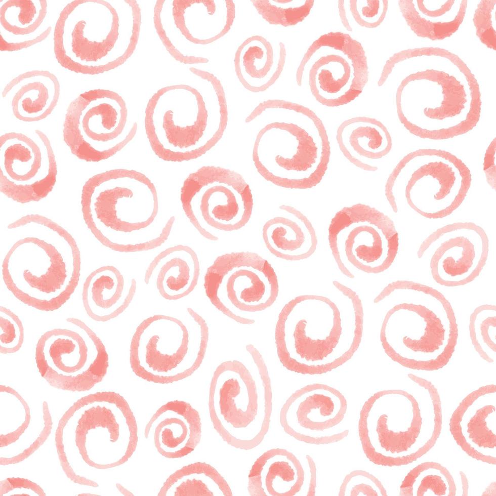 forme de point de dessin à la main mignonne sans couture comme un vortex à partir d'un fond de motif aquarelle, motif pour enfants vecteur