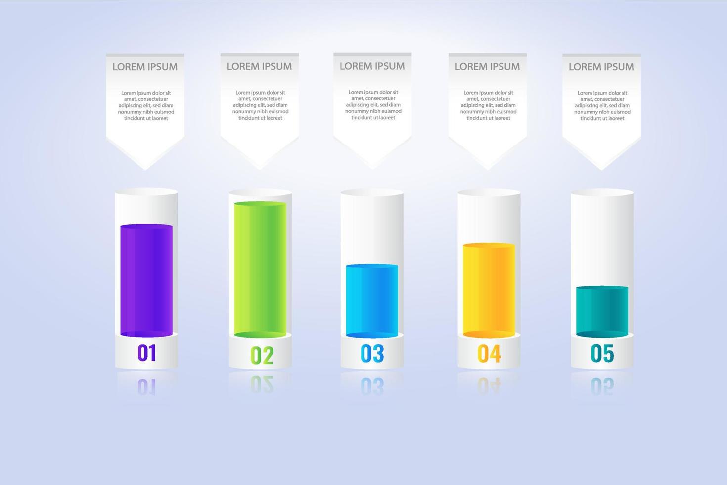 modèle d'informations graphiques avec fond blanc vecteur