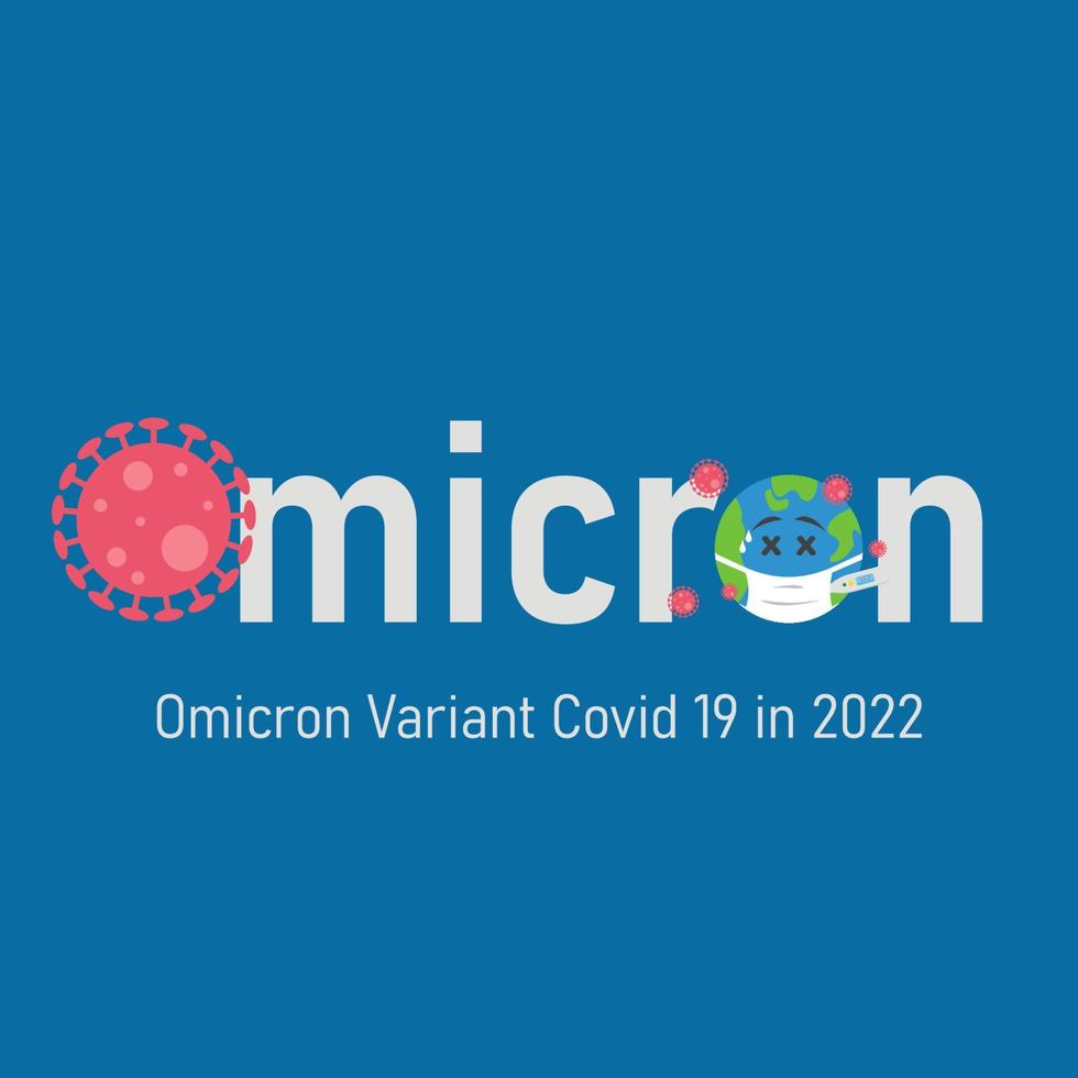 variante omicron covid 19 en 2022 vecteur