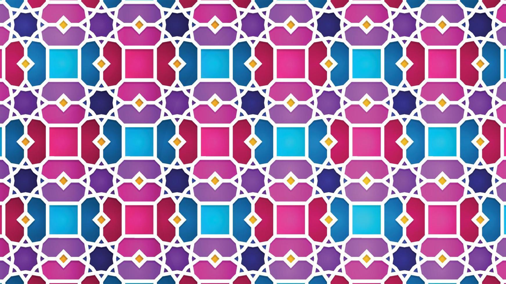 fond d'illustration de motif islamique géométrique ou conception de bannière vecteur