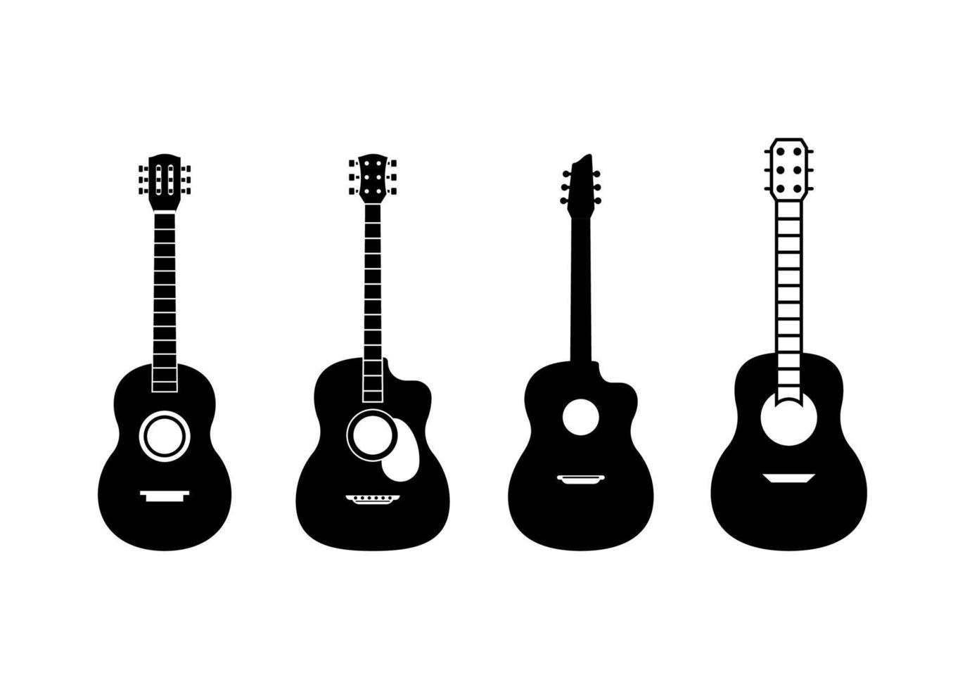 vecteur de modèle de conception d'icône de guitare isolé