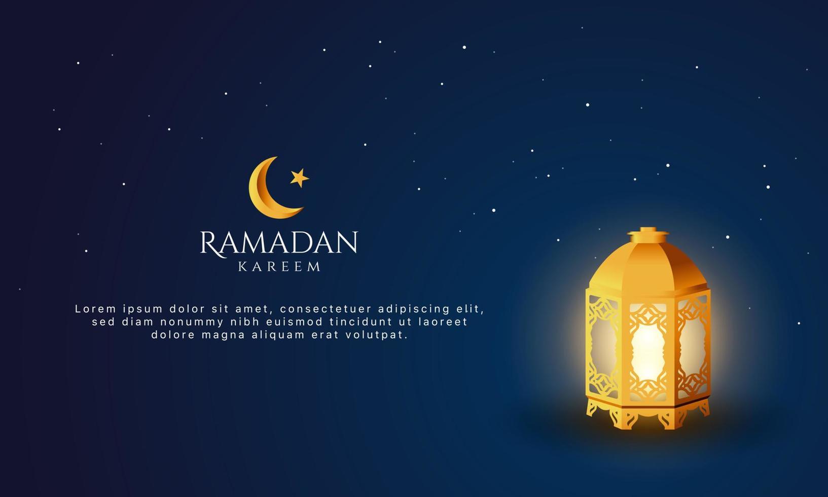 fond de ramadan kareem avec illustration de lanterne. illustration vectorielle. vecteur