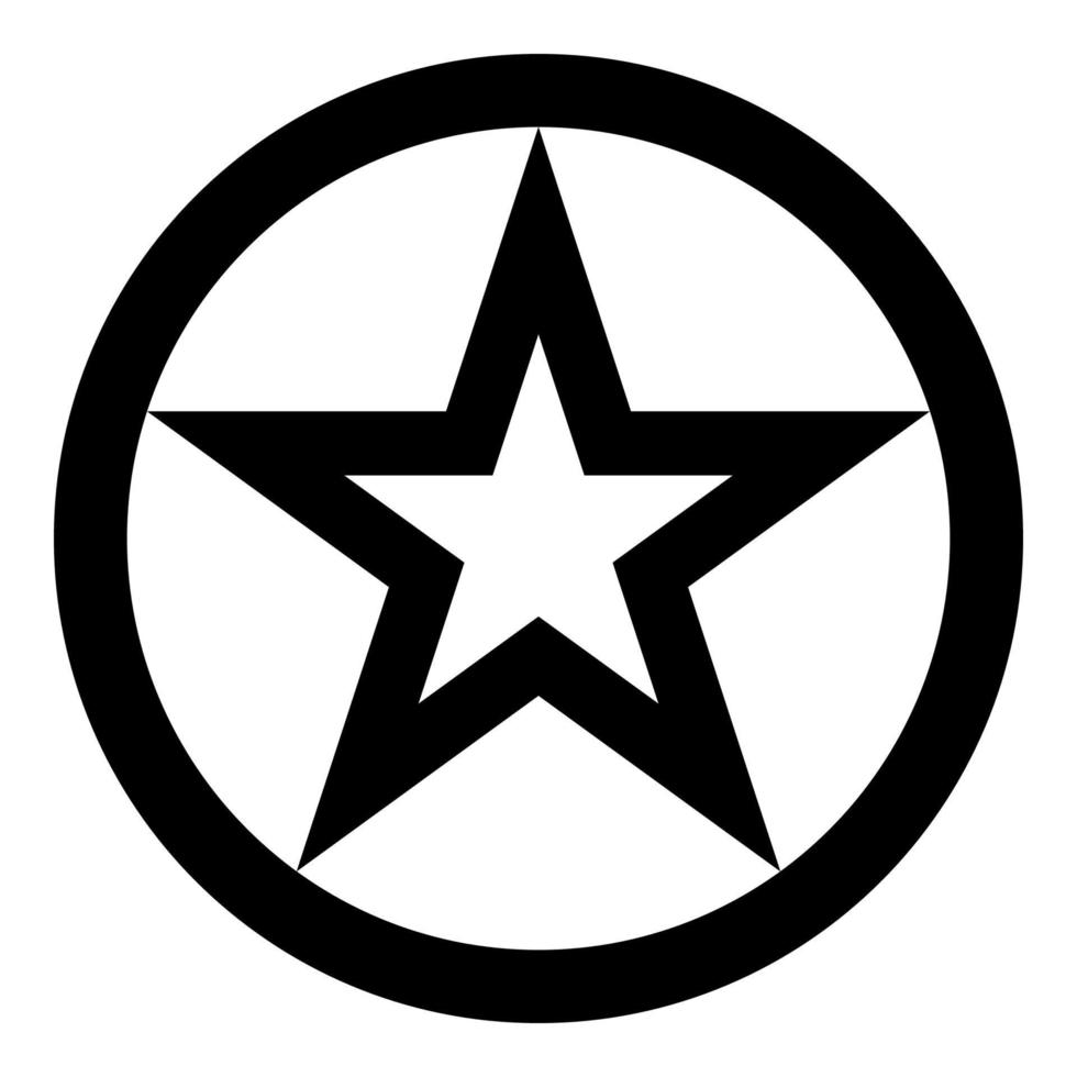 étoile en cercle icône couleur noire illustration vectorielle image de style plat vecteur
