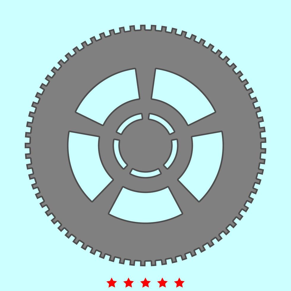 roue de voiture c'est l'icône. vecteur