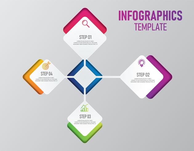 Infographie colorée de la présentation de l&#39;entreprise vecteur