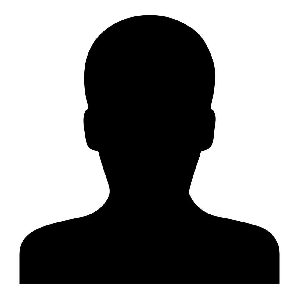 avatar homme visage silhouette utilisateur signe personne profil photo mâle icône noir couleur illustration vectorielle image de style plat vecteur