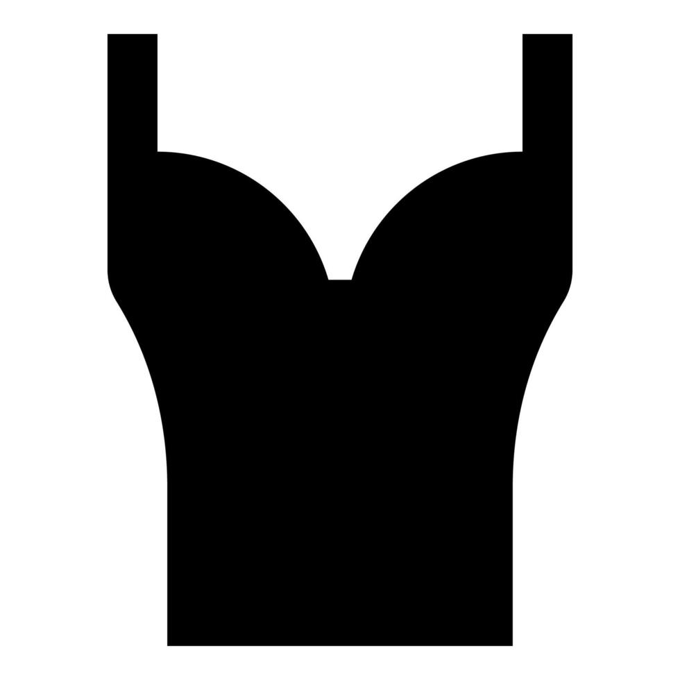 corset torse femme vêtements lingerie vêtement icône noir couleur illustration vectorielle image de style plat vecteur