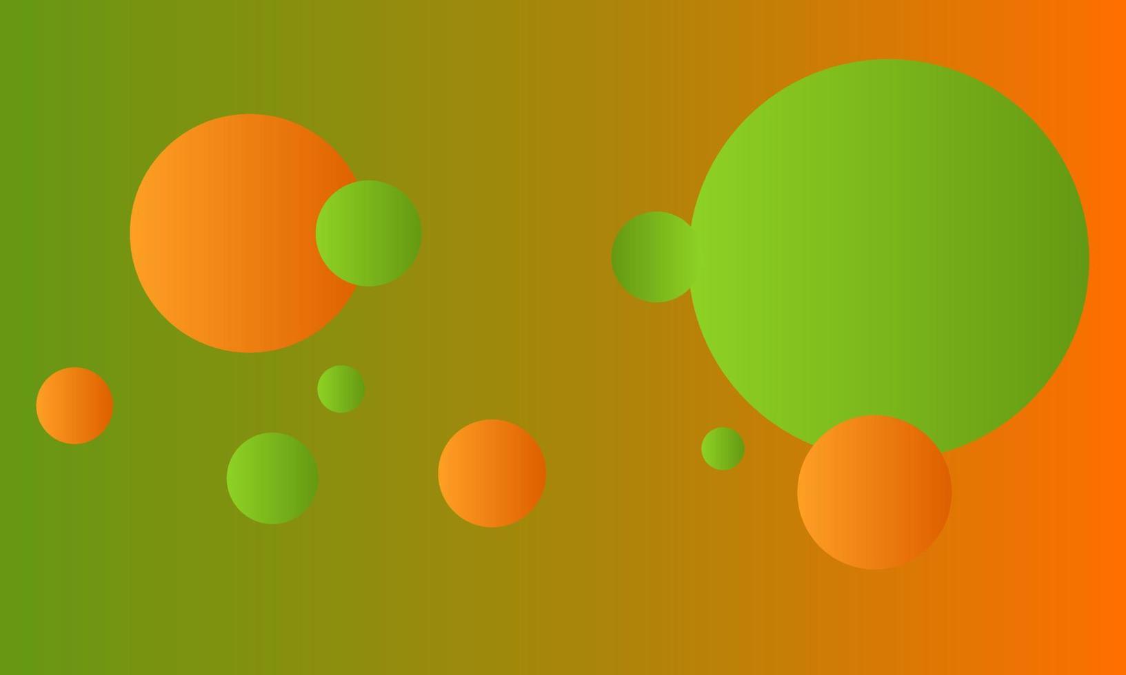 fond fluide élément vert, fond fluide élément orange, conception de fond dégradé de bulle vecteur