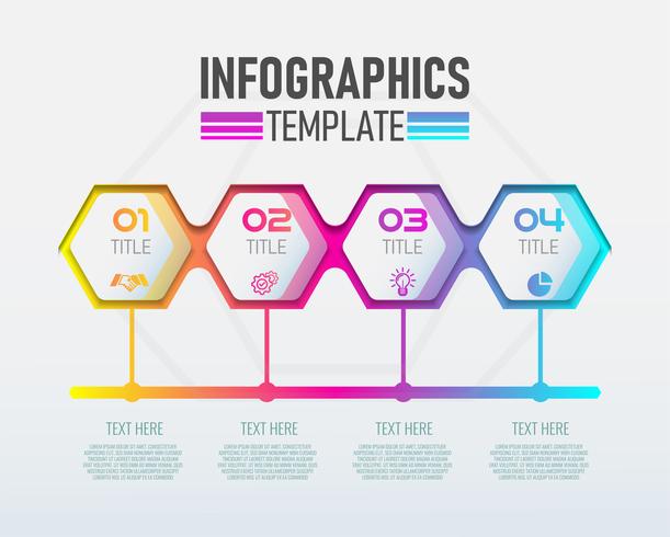 Étiquette 3d d&#39;infographie moderne vectoriel, conception de modèle. Concept d&#39;entreprise, infographie avec numéro 4 options. vecteur