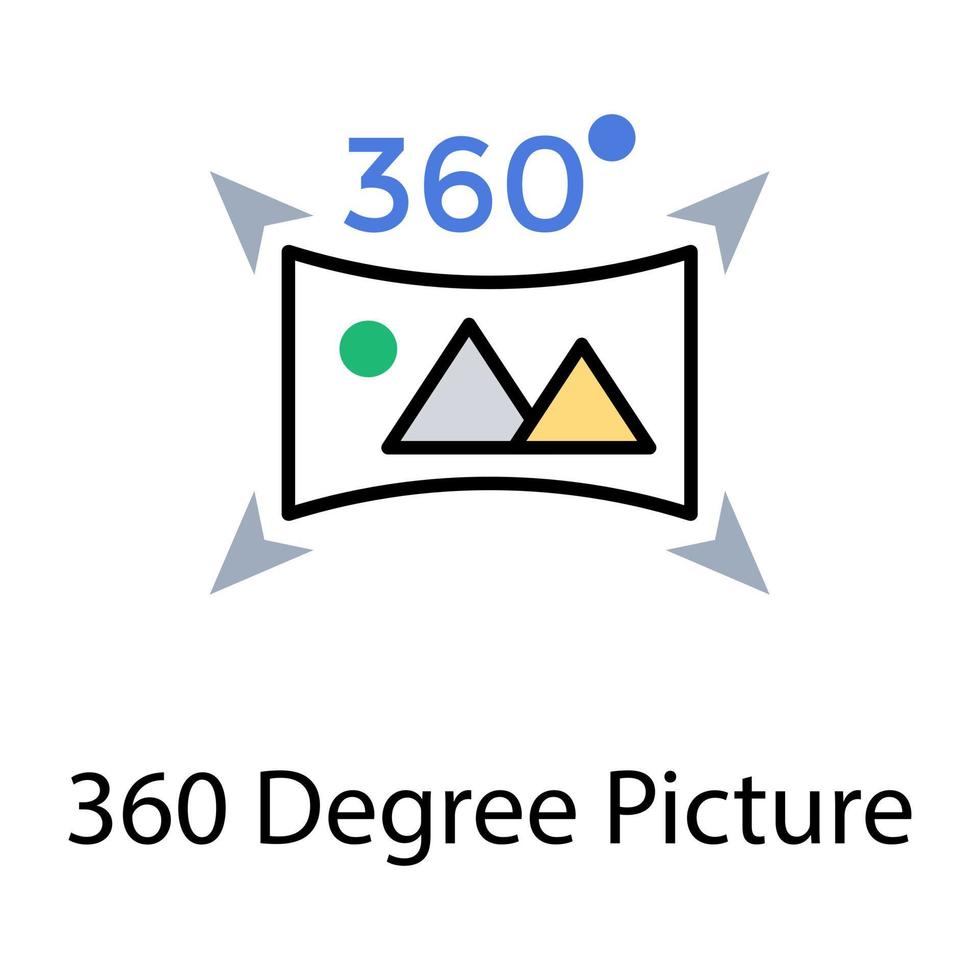 image à 360 degrés vecteur