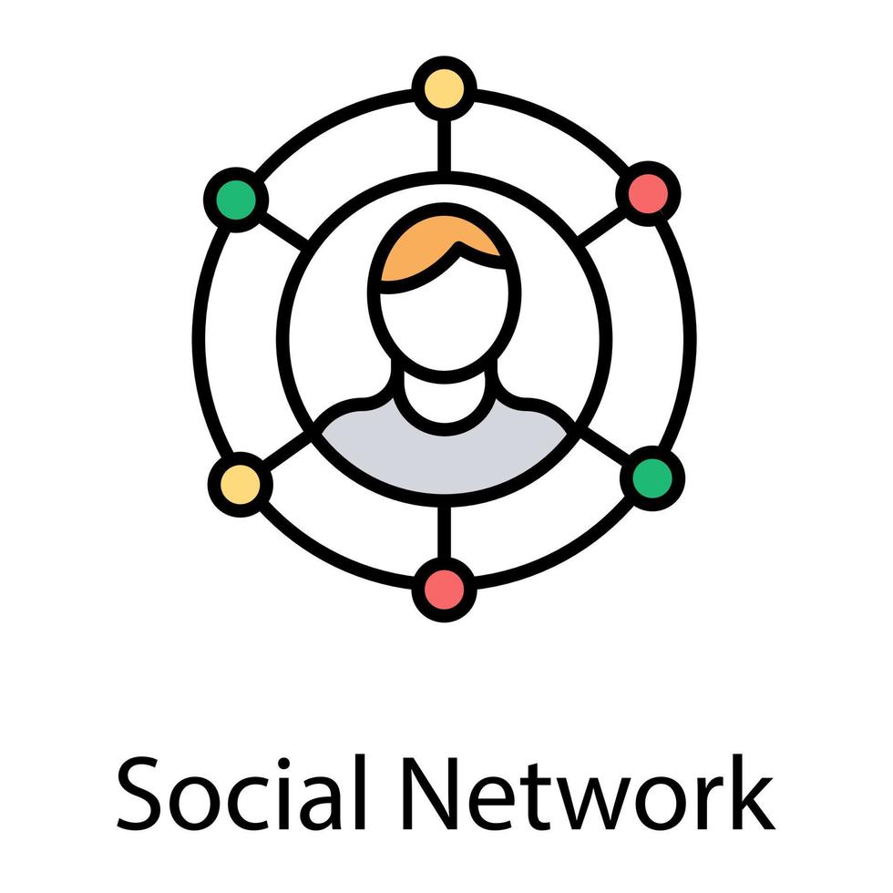 notions de liens sociaux vecteur