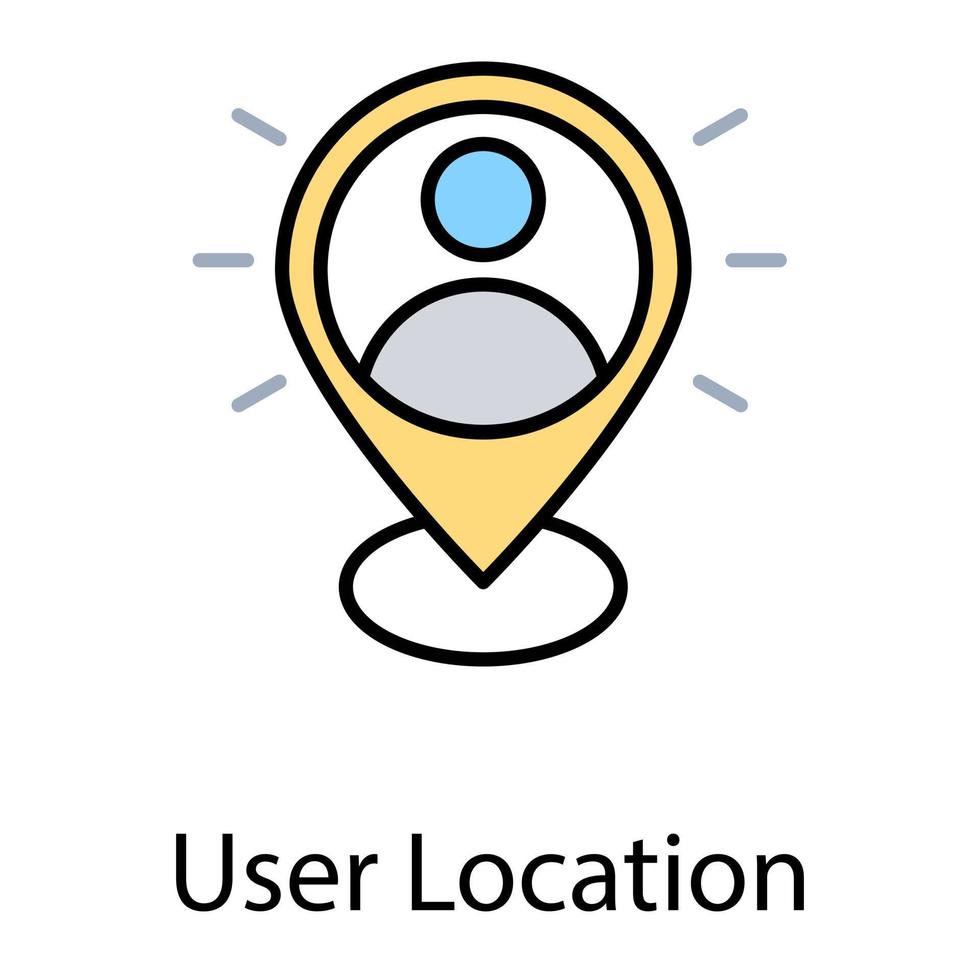 concepts de localisation de l'utilisateur vecteur