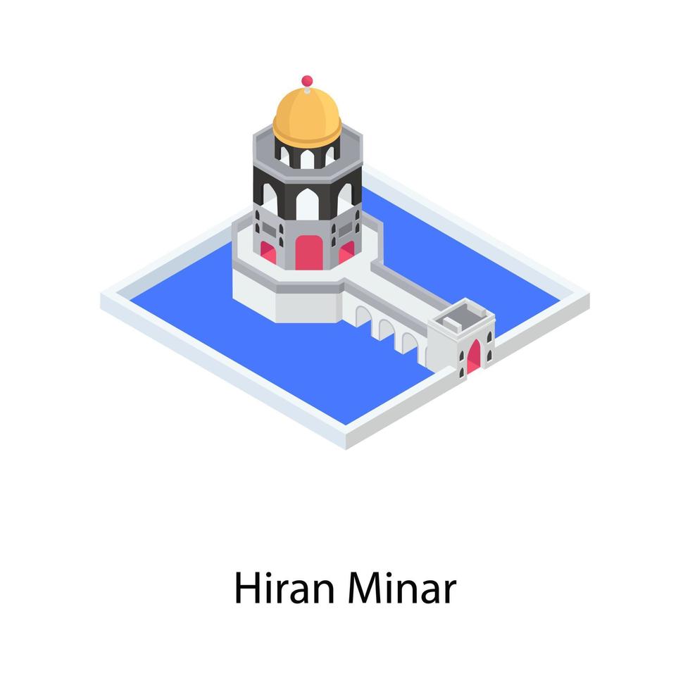 concepts de hiran minar vecteur