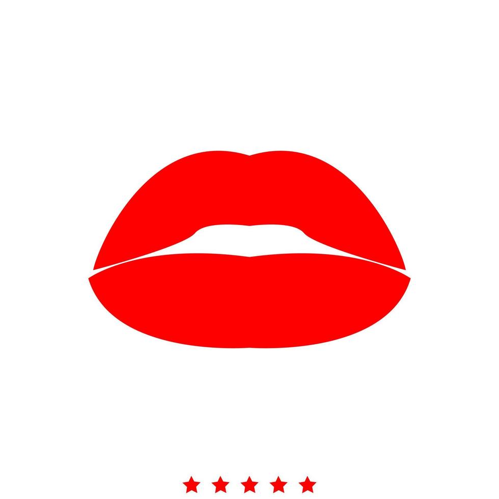 rouge à lèvres ou lèvres c'est l'icône. vecteur