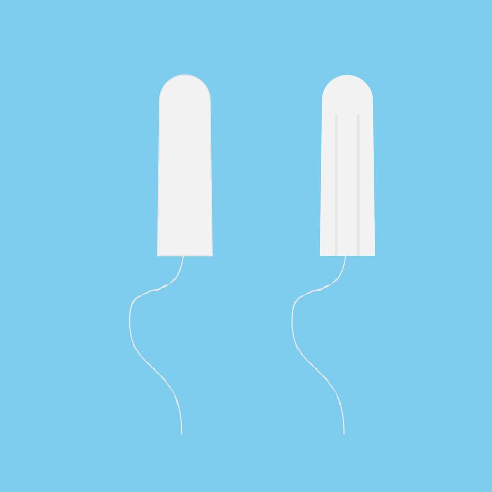 icône de tampons d'hygiène pour femmes. couleur différente . vecteur