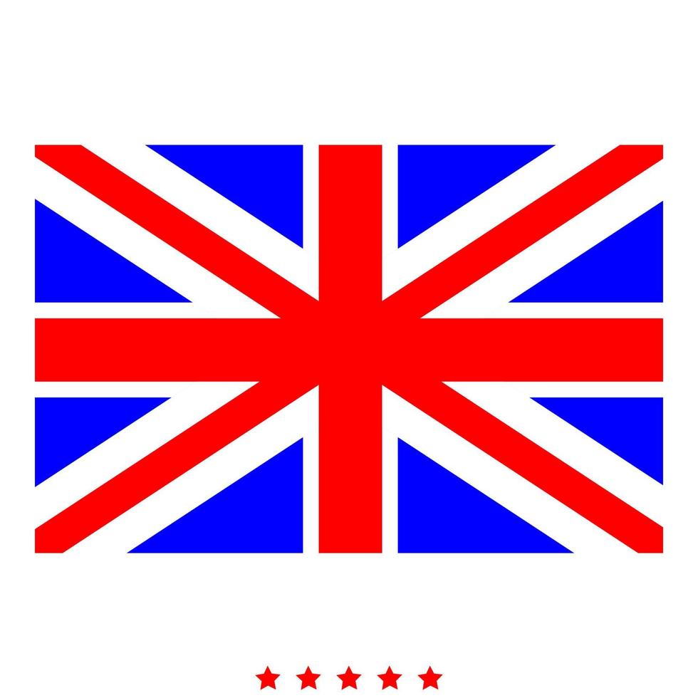 drapeau royaume uni icône illustration couleur style de remplissage vecteur