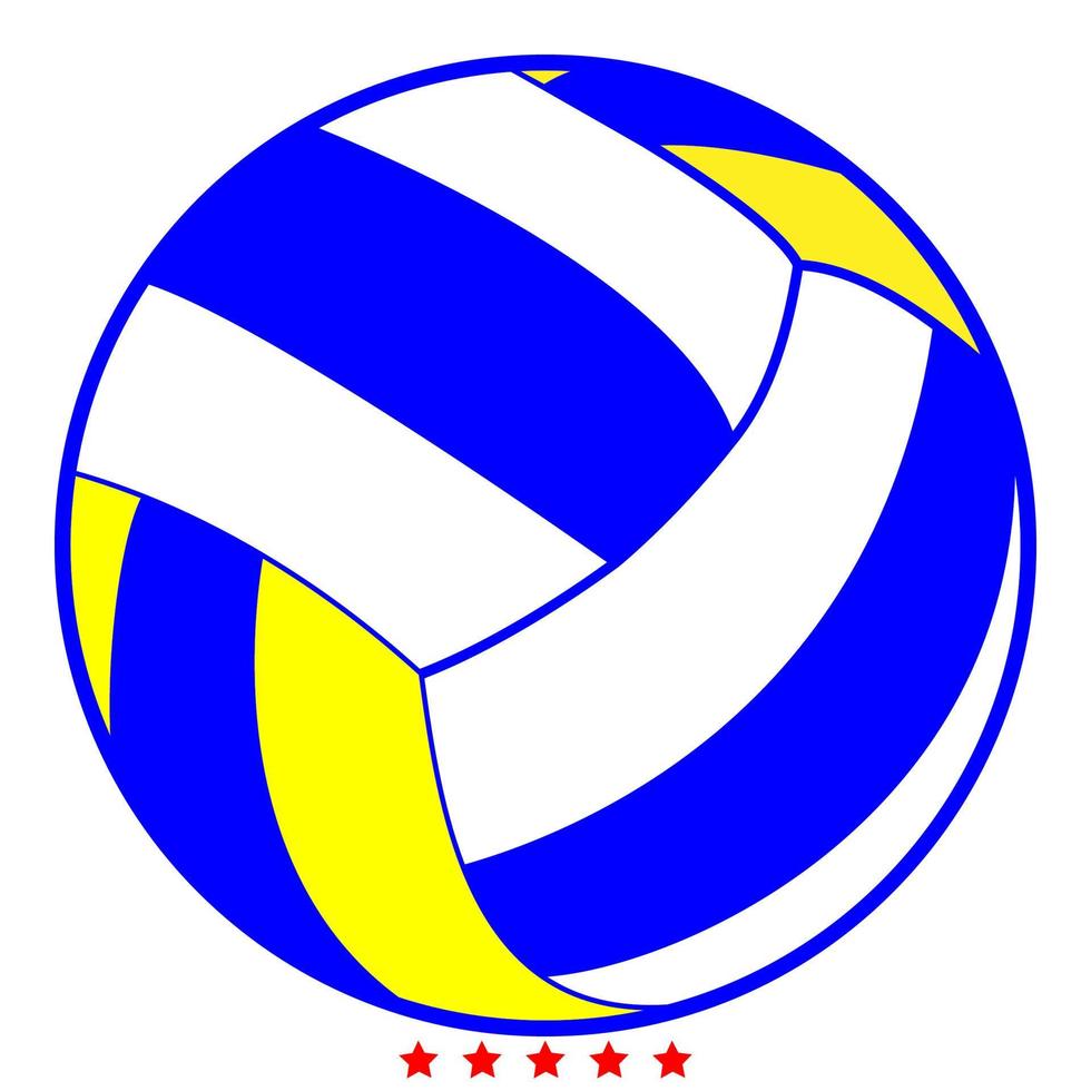 volley ball icône illustration couleur style de remplissage vecteur