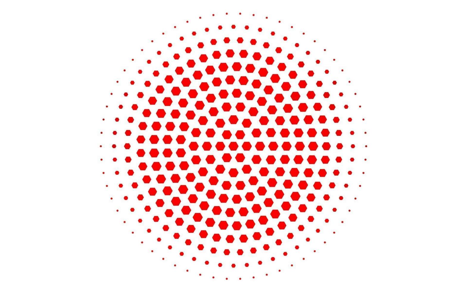 motif vectoriel rouge clair avec des hexagones colorés.