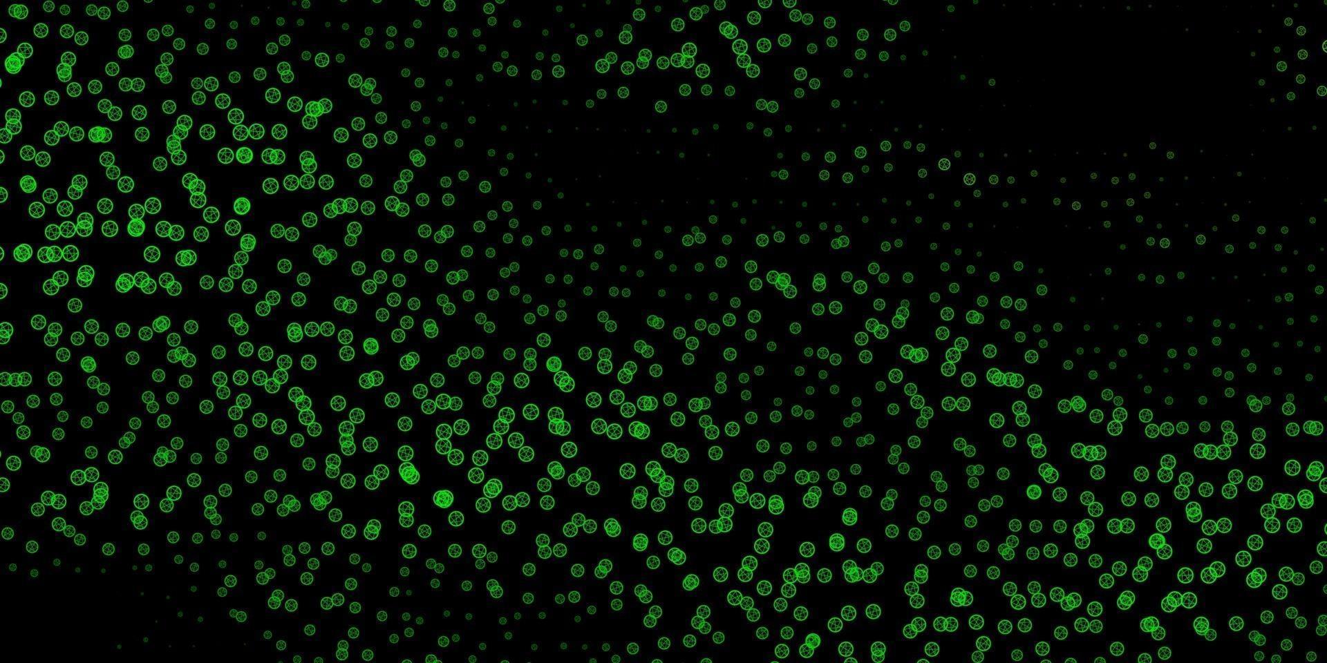 modèle vectoriel vert foncé, jaune avec des signes ésotériques.