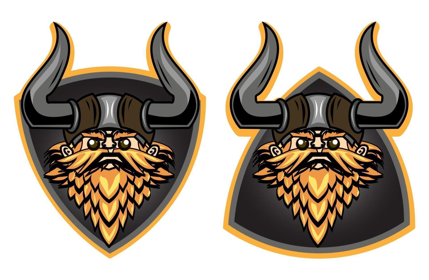 image vectorielle de l'illustration du logo viking esport vecteur