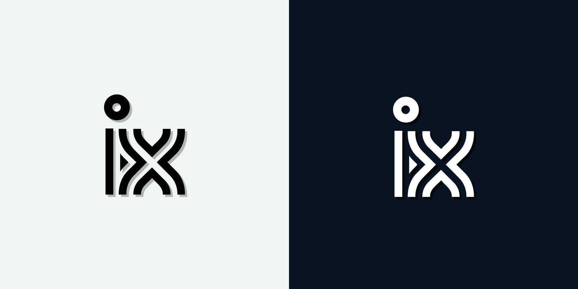 logo abstrait moderne de la lettre initiale ix. vecteur