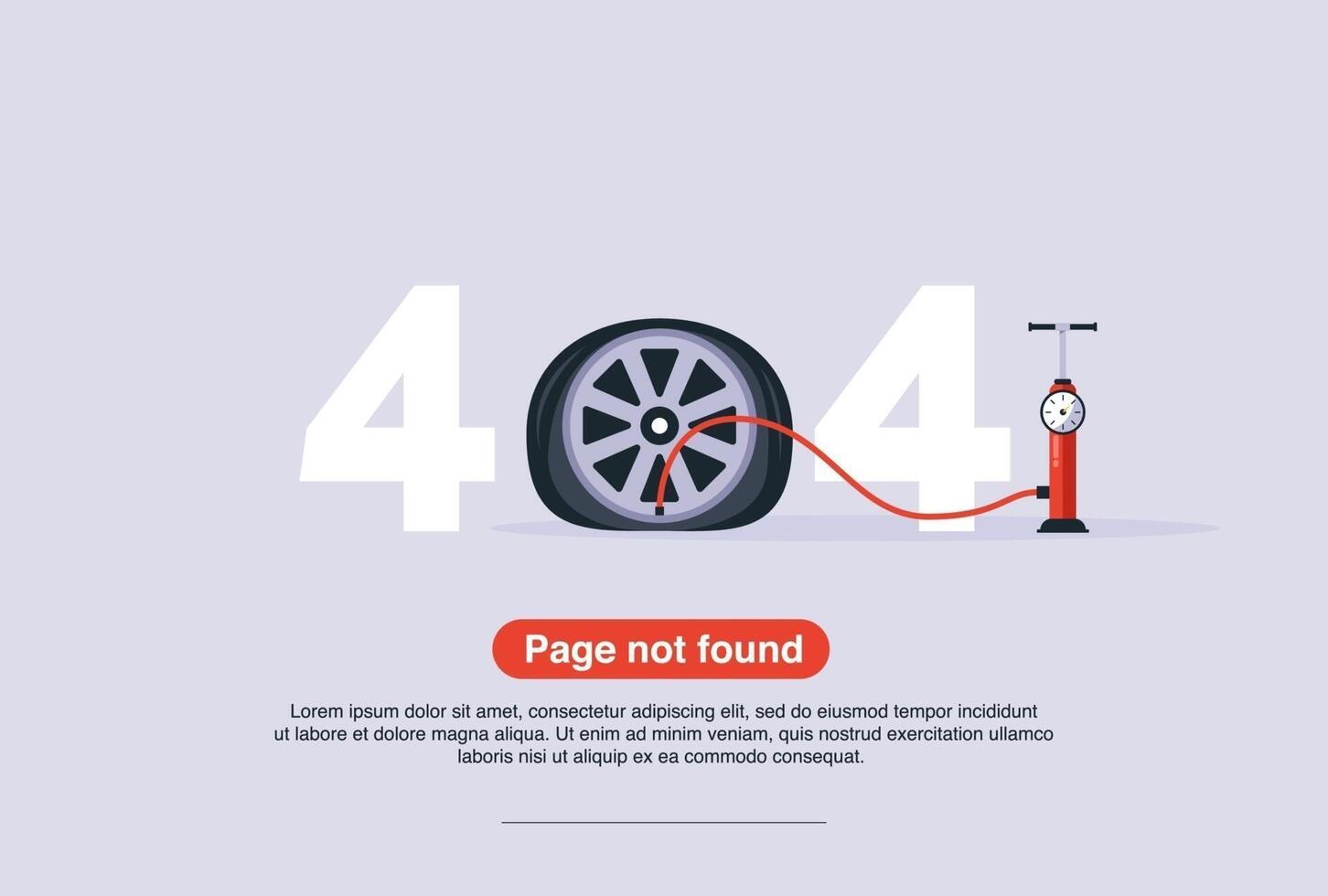 page d'erreur d'avertissement 404 du réseau Internet ou fichier introuvable pour la page Web. vecteur