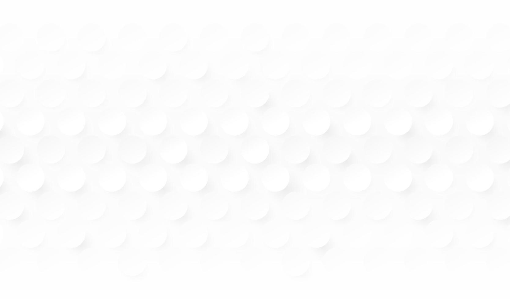 motif de cercle abstrait blanc et gris clair avec fond 3d d'ombre. conception de modèle de points d'argent futuriste moderne. concept de texture de formes géométriques simples minimales et propres. illustration vectorielle vecteur