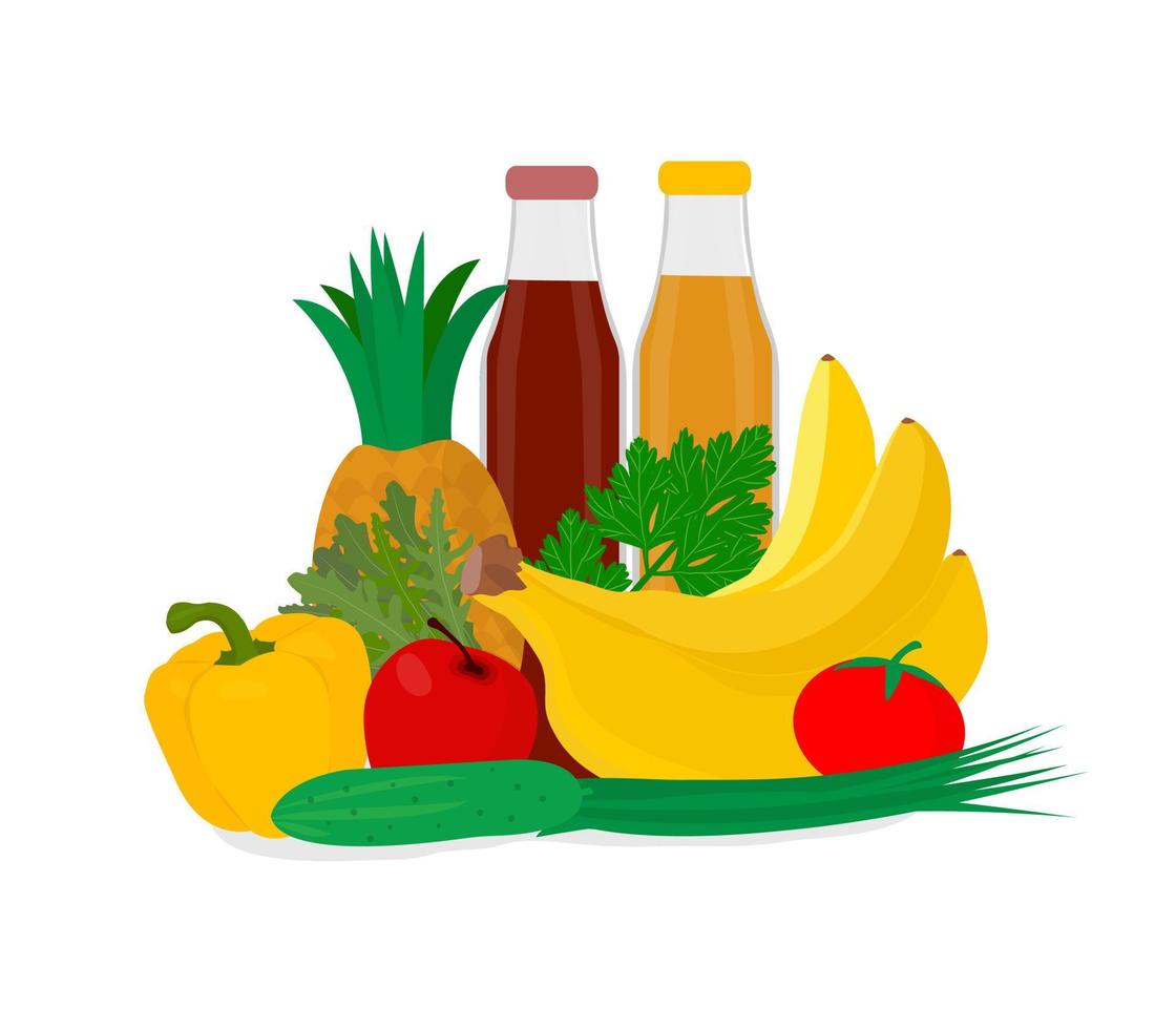 nourriture végétalienne. illustration vectorielle. vecteur